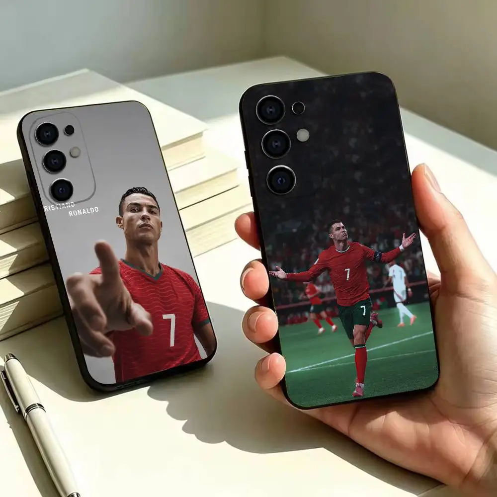 Football For CR7 R-Ronaldo 7   Phone Case For Samsung S25,S23,S22,S20,S21,S30,Ultra,Plus,Note,5G Black Cover