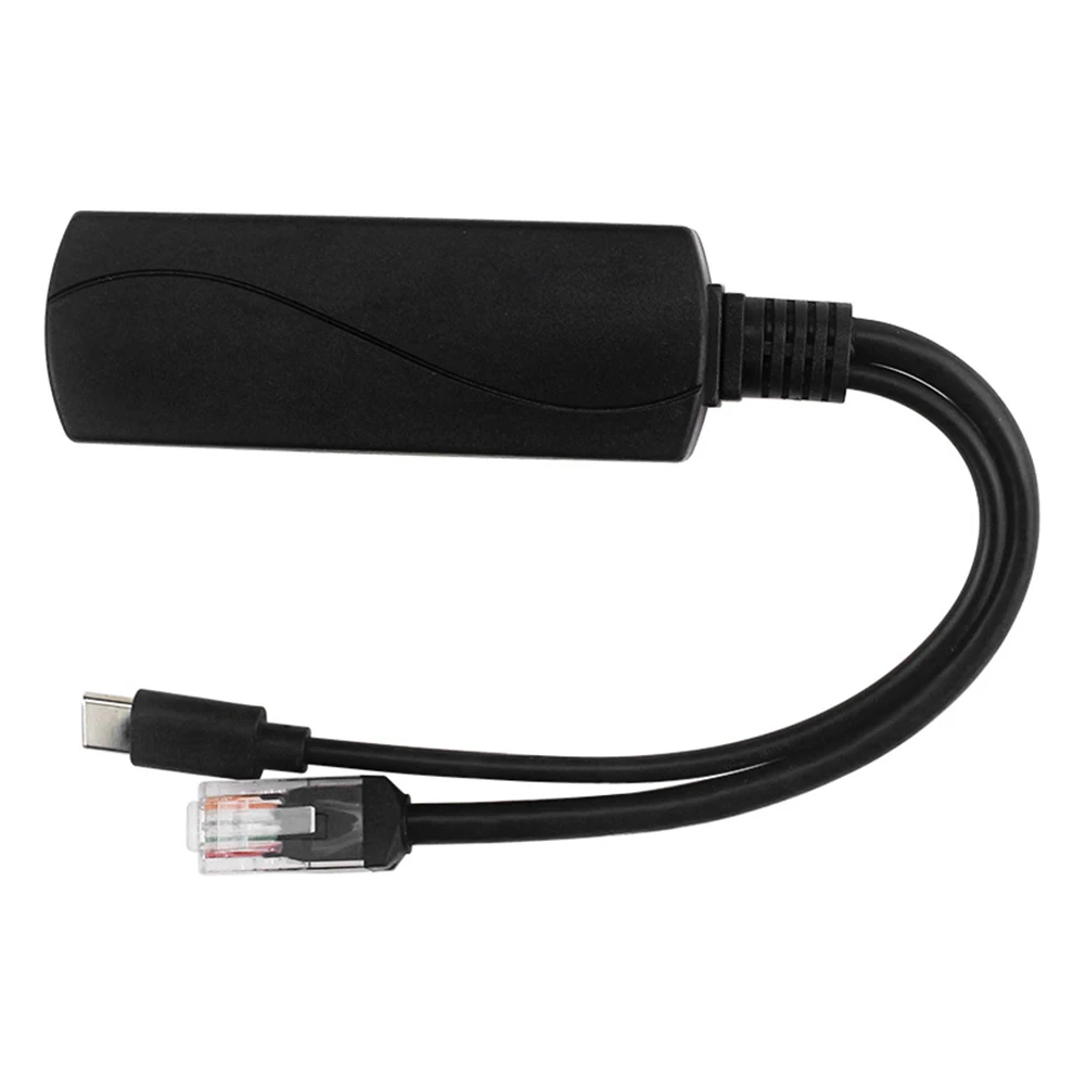 Divisor PoE 48V a 5V 4A Adaptador Micro USB Compatible con IEEE802.3af/at Divisor PoE USB TIPO C 5V para Raspberry Pi 5