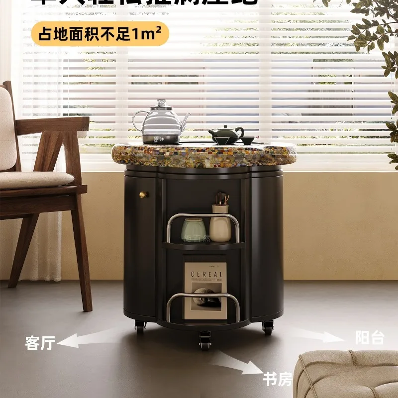 g room mobile tea table with kettle integrated balcony small tea table small apartment coffee table household solid wood