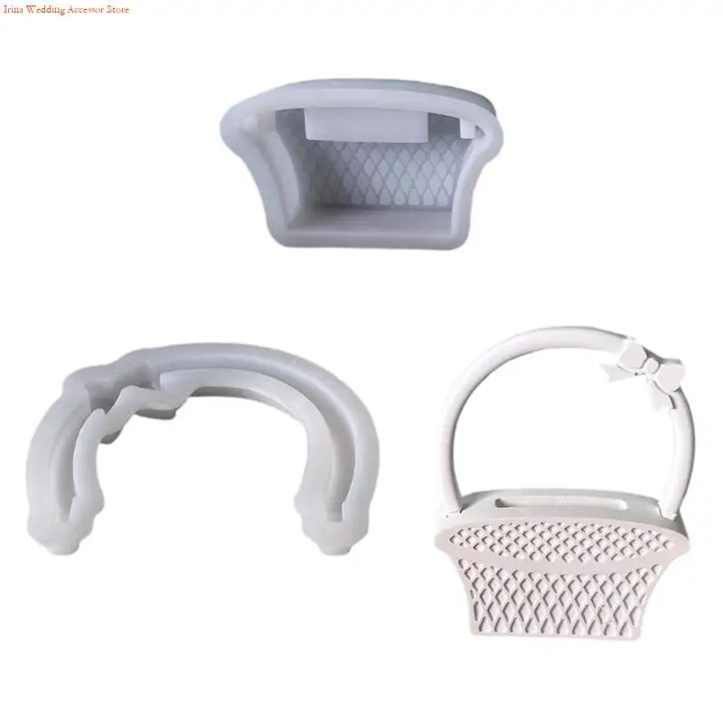 

G92D Artisanal Silicone Basket Mold Reusable Craft Tool For Resin Casting Decorative Centerpieces Wall Ornaments
