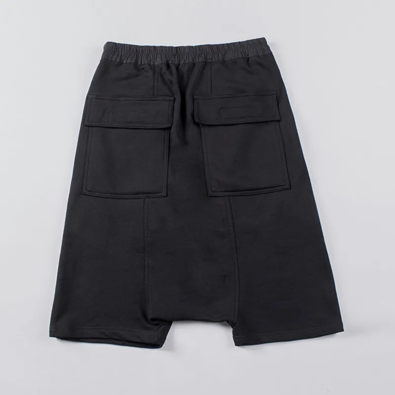 HKSH, pantalones cortos de media longitud a la moda de verano para hombre, pantalones cortos rectos con entrepierna colgante, Capris de algodón