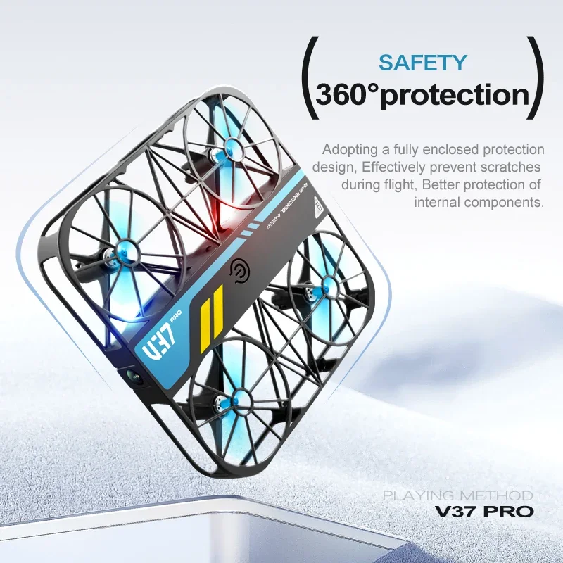 V37 ตาข่ายป้องกันกระเป๋า MINI Drone Aerial Photography 6K เครื่องบินรีโมทคอนโทรลเครื่องบินของเล่นเด็ก