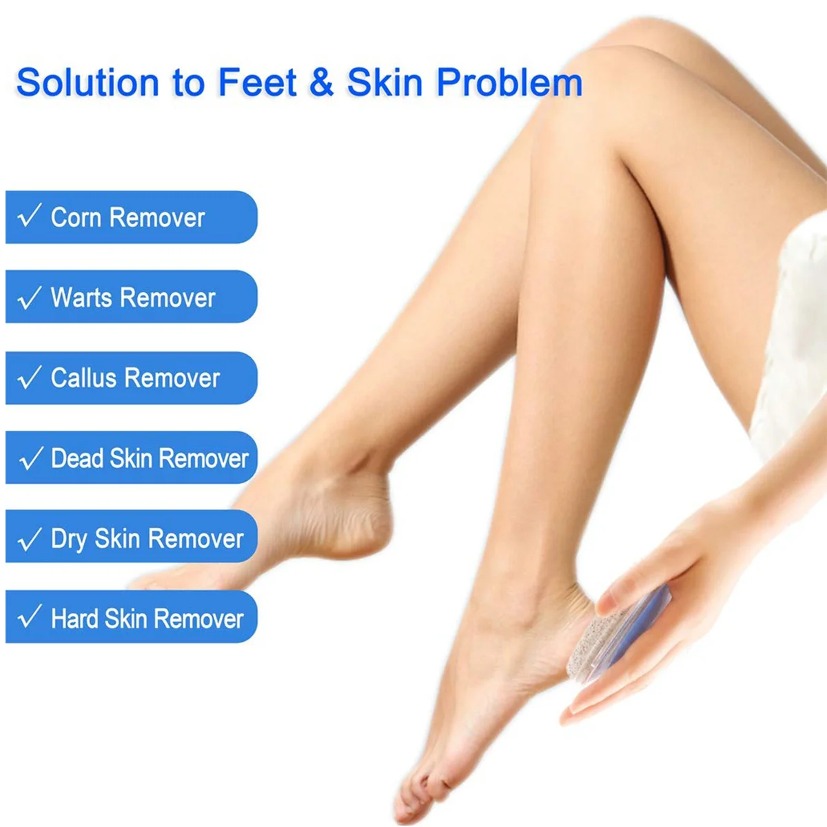 

6Pcs Double-Sided Foot Pumice Stone Callus Remover Pedicure Tool Dead Skin Exfoliate Foot Scraping Plate Beauty Brush
