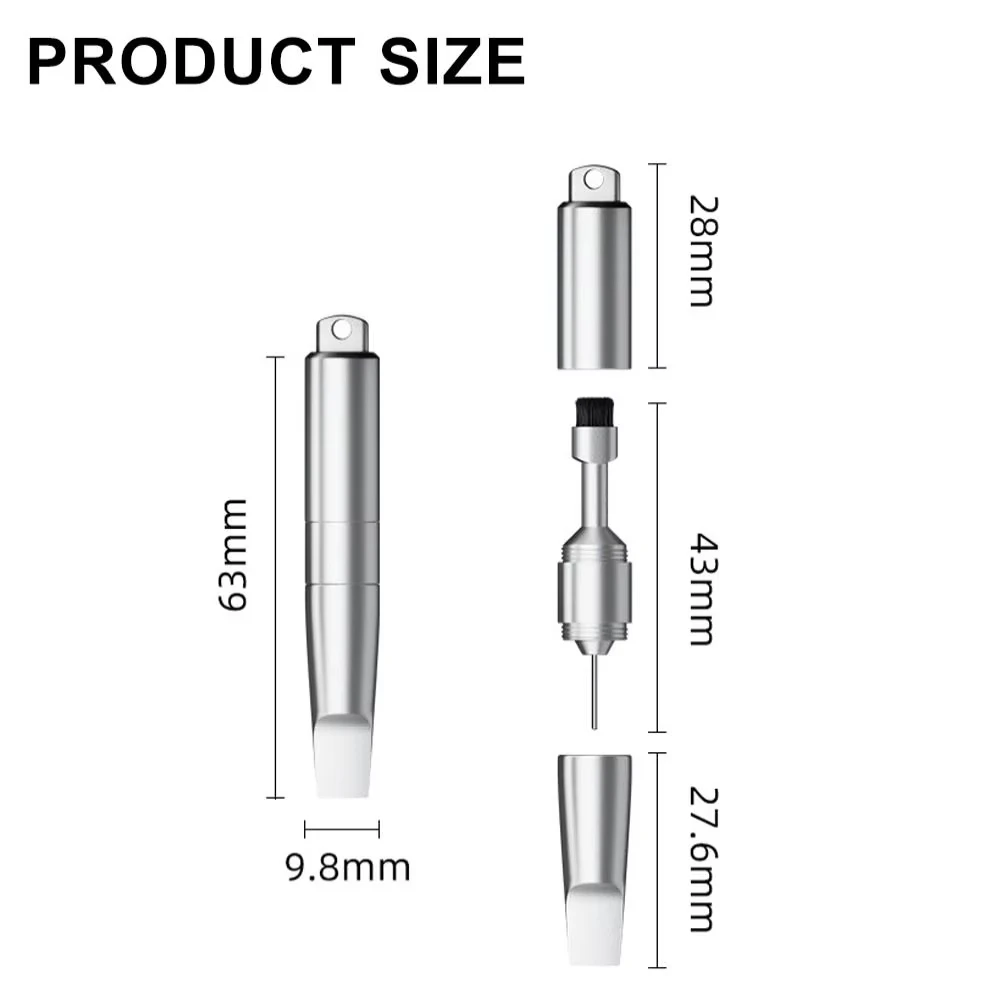 3in 1 Keychain Tool SIM Eject Pin Cleaning Brush Box Cutter Portable Phone Earphone Cleaning Tool