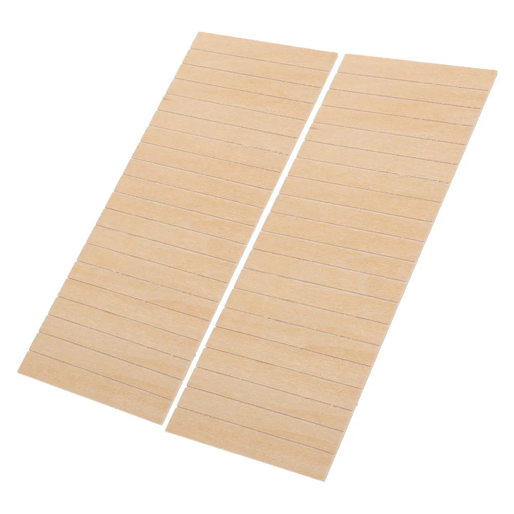 

2Pcs Miniature Wooden Wall Panel Wainscoting for Dollhouse Interior Decoration DIY Furniture Accessories Dollhouse Trim