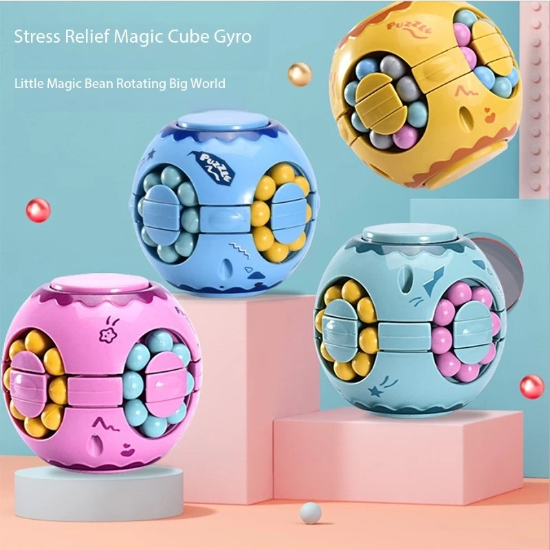 Mehrere Funktionen Fidget Spinner MagicColorfu Bohnen Finger Spinning lindert StressDekompressionswerkzeug für Kinder und Erwachsene