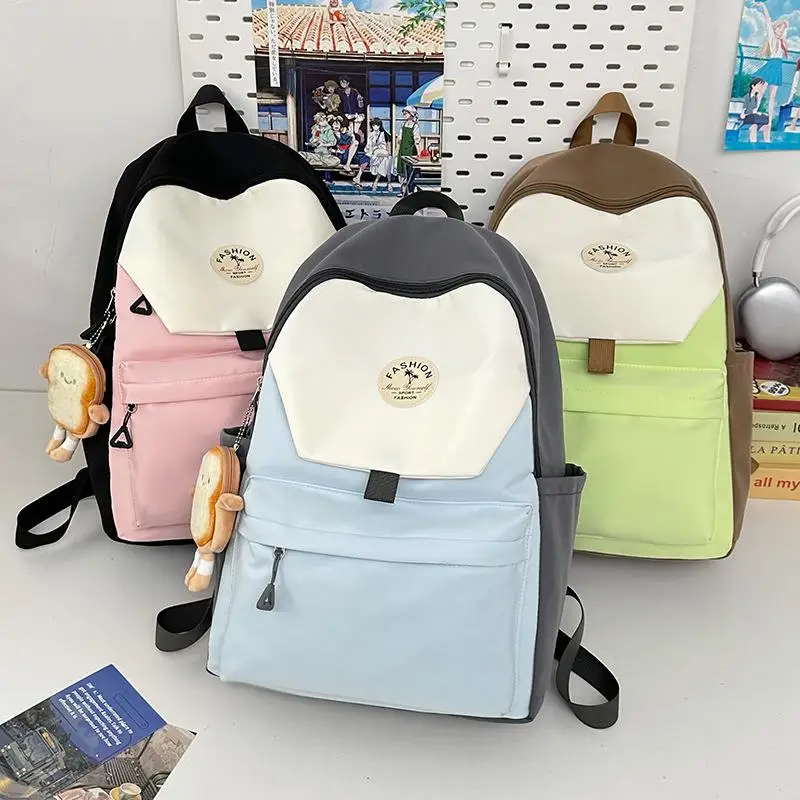 University Women's Backpack 2026 New Color Collision High School College Class Bag Small Design Sense Double Shoulder Bag