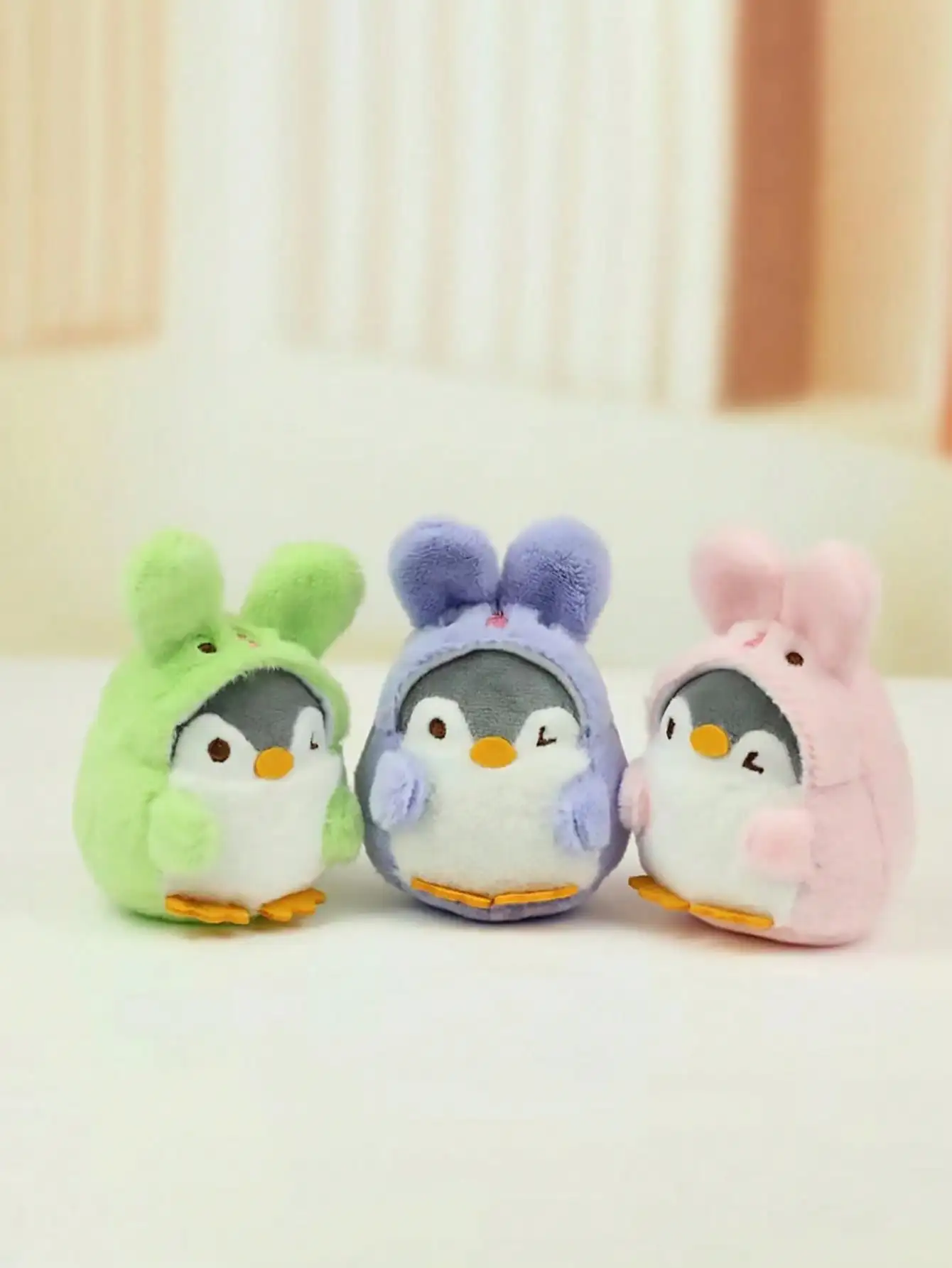 3-Piece Set of Cute Cartoon Little Penguin Plush Toys, Soft 
