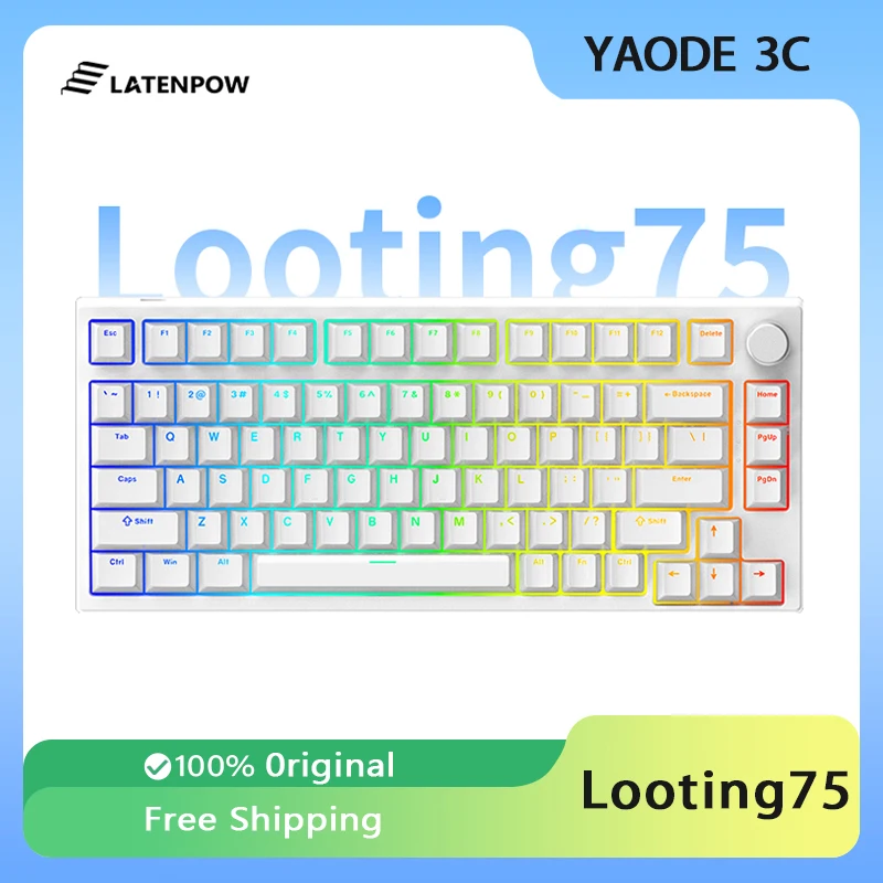 

Latenpow Looting66/75 Magnetic Switch Gaming Mechanical Keyboard Wired Type-C USB RGB NKRO RT Mode RGB E-sports Gamer Gift