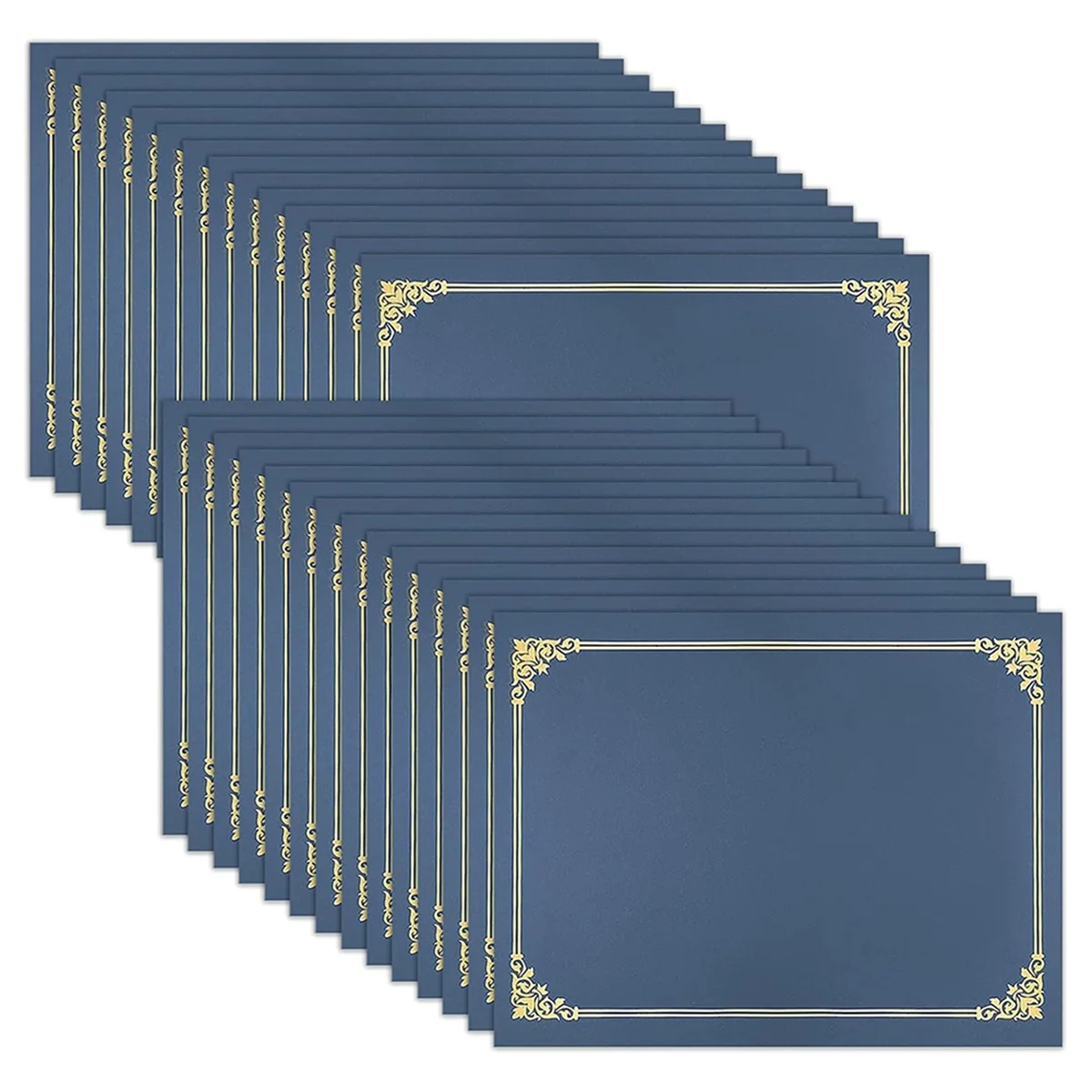 2025+30 Pack Certificate Holders, Diploma Covers Gold Foil Border, for Letter Size 8.5x11inch Certificates, Document Papers