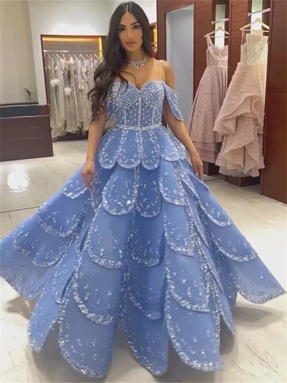 

Charming Off Shoulder Beaded Evening Gown 2024 Classic Mermaid Party Dress Romantic A Line Floor Length Gowns Vestidos De Novia