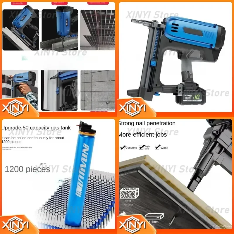Gas Plumber Special Grab Concrete Electric Gun for Gas Row Straight Gun Cement Wall Steel Gun BB
