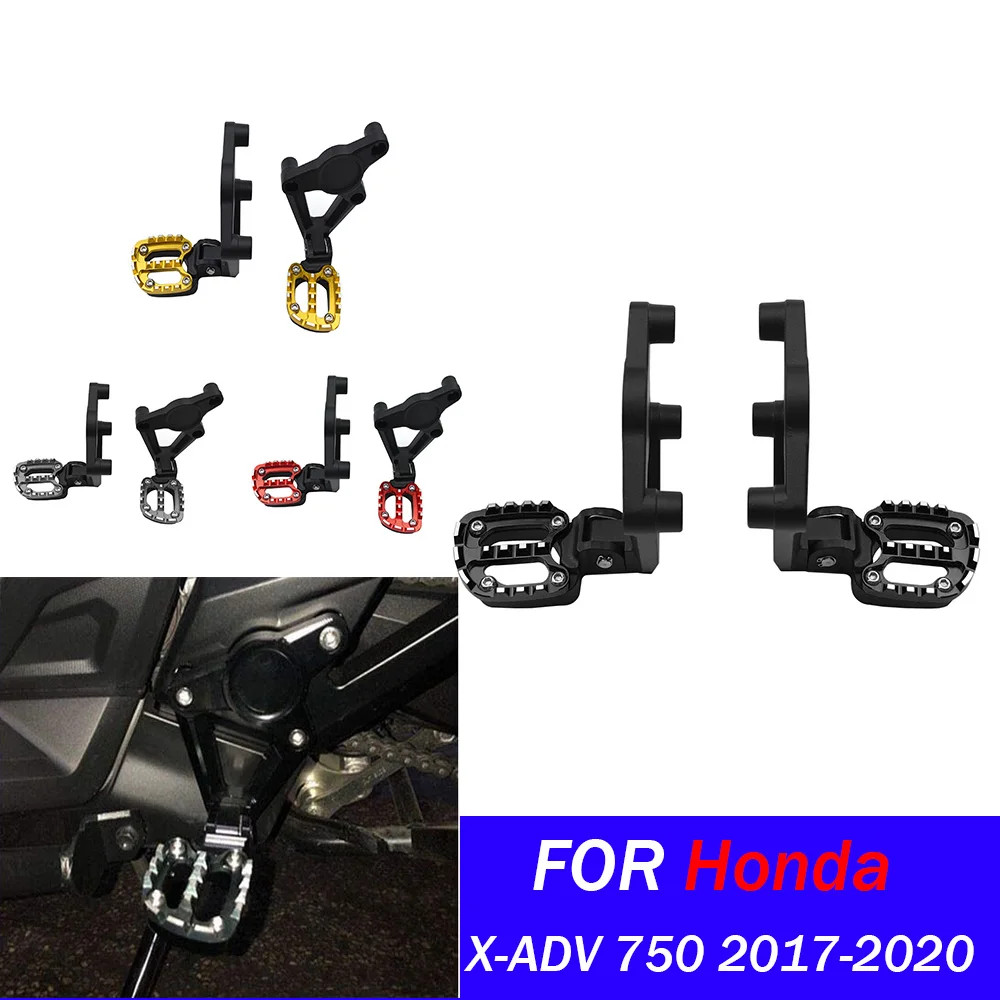 

For XADV750 XADV750 Rear Foot Peg Pedal For Honda X-ADV750 2017-2020 Motorcycle Passenger Rearsets Footrest Foldable Accessories
