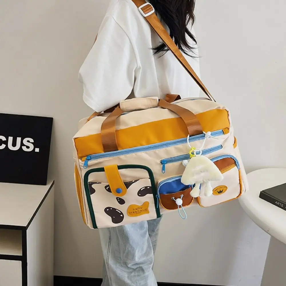 

Оксфордская дорожная спортивная сумка Прочная нейлоновая спортивная сумка на короткие расстояния с отделением для обуви Многофункциональная дорожная сумка для багажа Спортивная