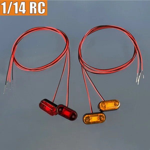 JUWUBA 1/14 LED 3V Warning Light Side Light for Tamiya RC Truck SCANIA 770S R620 VOLVO BENZ Arocs MAN TGS Car Accessories