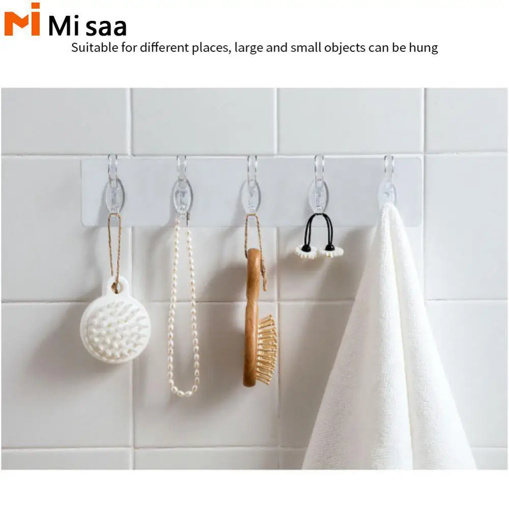 Wall Mounted Durable Versatile Functional Sleek Modern Trendy Wall Mounted Hooks For Kitchen Storage Kitchen Adhesive Hooks