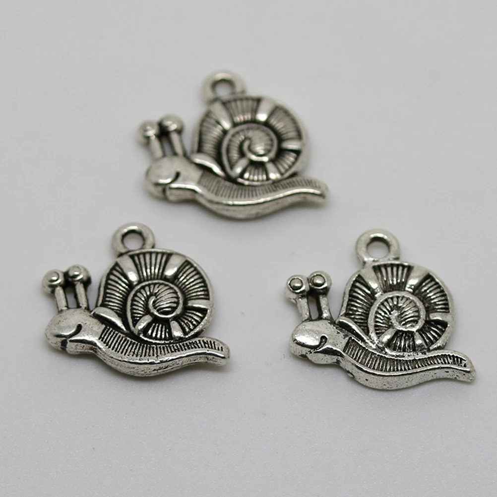 

10pcs Snail Pendant Ornaments Alloy Animal Charms Unique Necklace Keychain DIY Jewelry Accessories Stylish for Cosplay