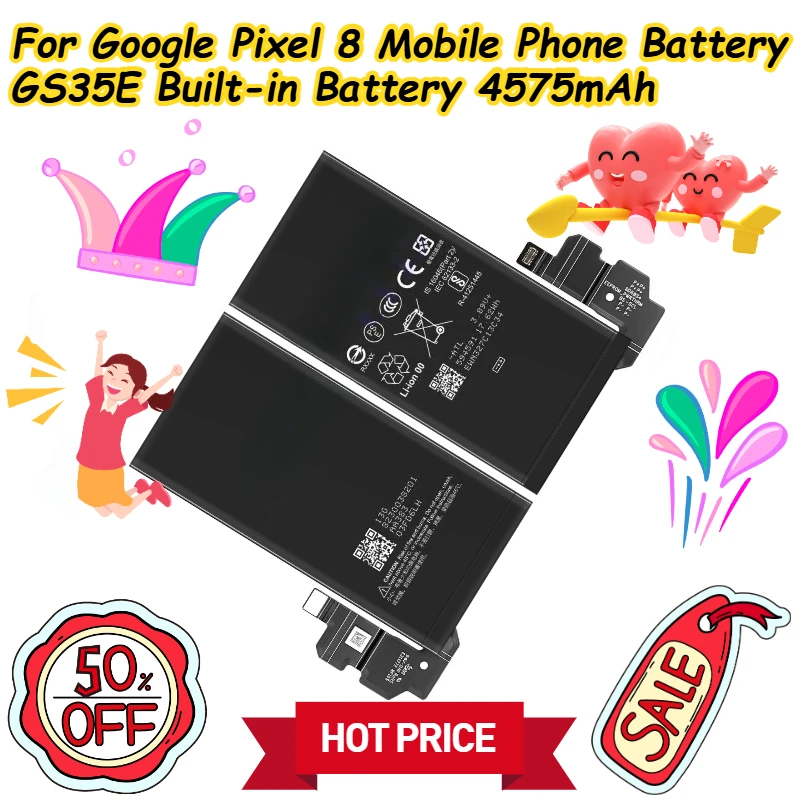 

For Google Pixel 8 Mobile Phone Battery GS35E Built-in Battery 4575mAh