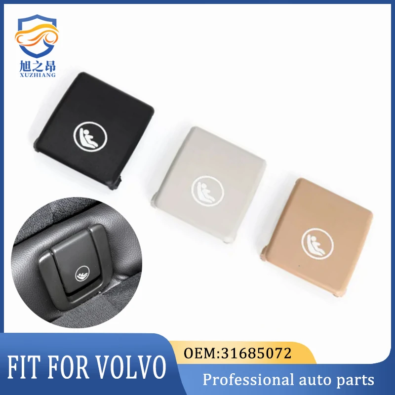 

31685072 Car Black Beige Brown Rear Seat Hook ISOFIX Cover Child Restraint Buckle for Volvo V60 V90 XC40 XC60 S60 S90