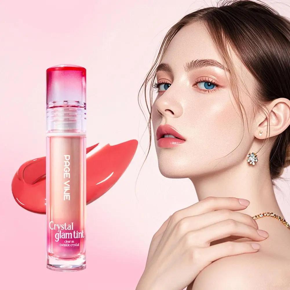 Portable For A Hydrated Translucent Finish Mirror Crystal Lip Oil Enriched With Natural Plant Extracts Lightweight Non-Sticky