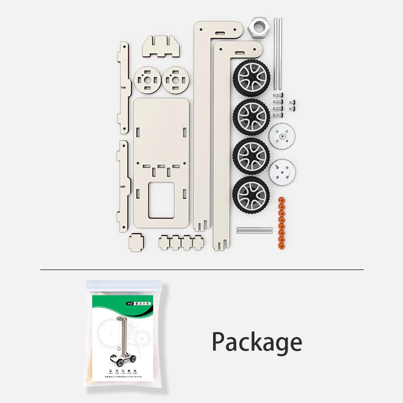 Carrello a gravità fai da te modello Kid STEM Technology giocattoli scientifici Kit di strumenti sperimentali sussidi didattici per l\'apprendimento