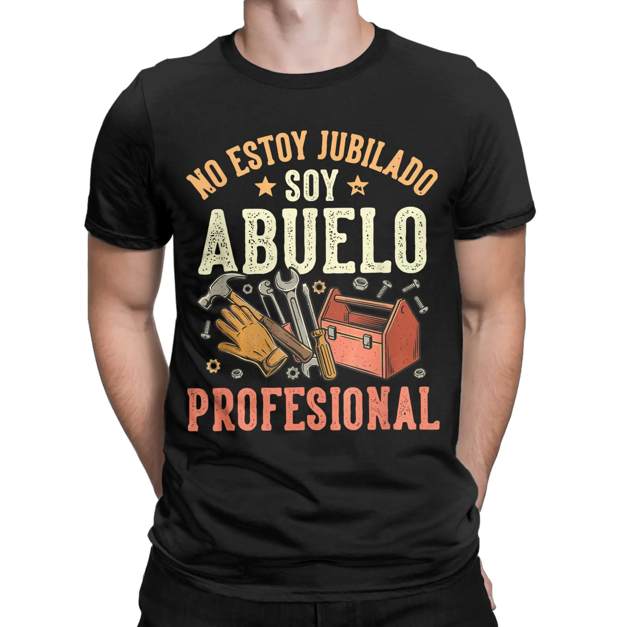 No Estoy Jubilado Soy Abuelo Profesional  Outfit Men Women T Shirt Pure Cotton Tee Printed  Tops T-shirt
