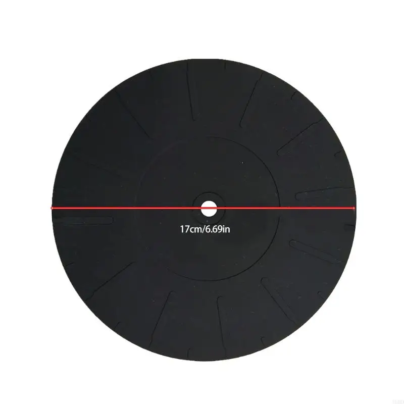 A9BD Plattenspieler Mat 170 mm Silikon-Slipmat für Vinyl für LP-Rekordspieler High-Fideli