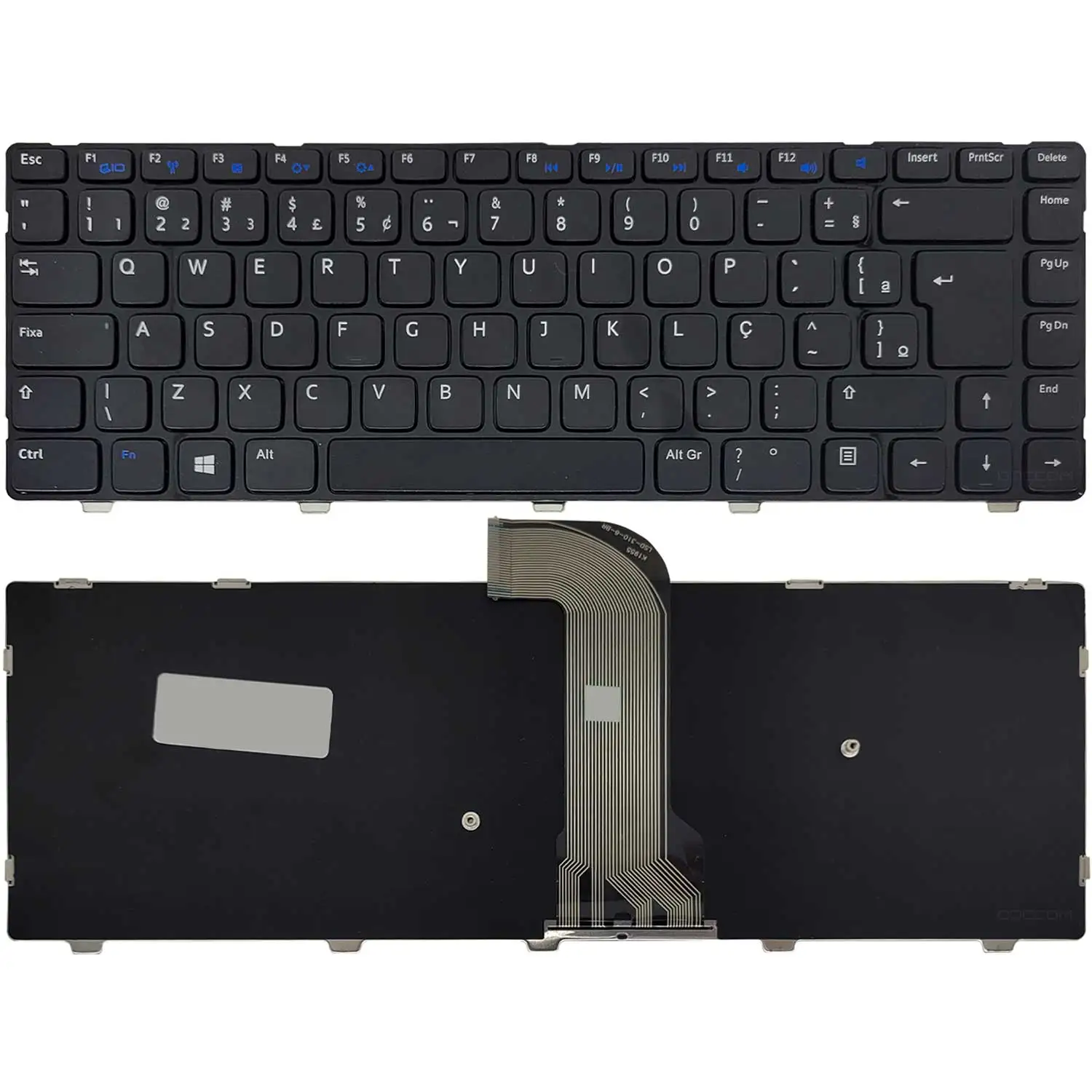 Compatible Keyboard Notebook Dell Latitude 3440 3000 Inspiron 14R 3660 06h10h Nsk-l90sw 5421 5437 Layout ABNT2 BR Black