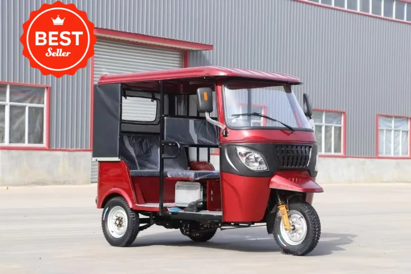 Triciclo Tuk Tuk Personalizado, Vehículo Eléctrico Multiusos, Auto Rickshaw, Transportador de Pasajeros y Carga, Vehículo de Tres Ruedas, Gran Venta