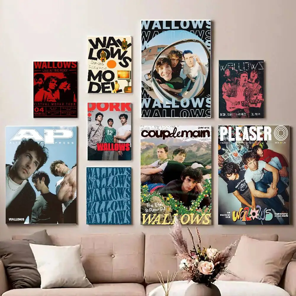 Band W-Wallows Poster High Quality Print Poster Waterproof Wall Art Movie Posters For Living Bedroom Retro Room Decor Gift