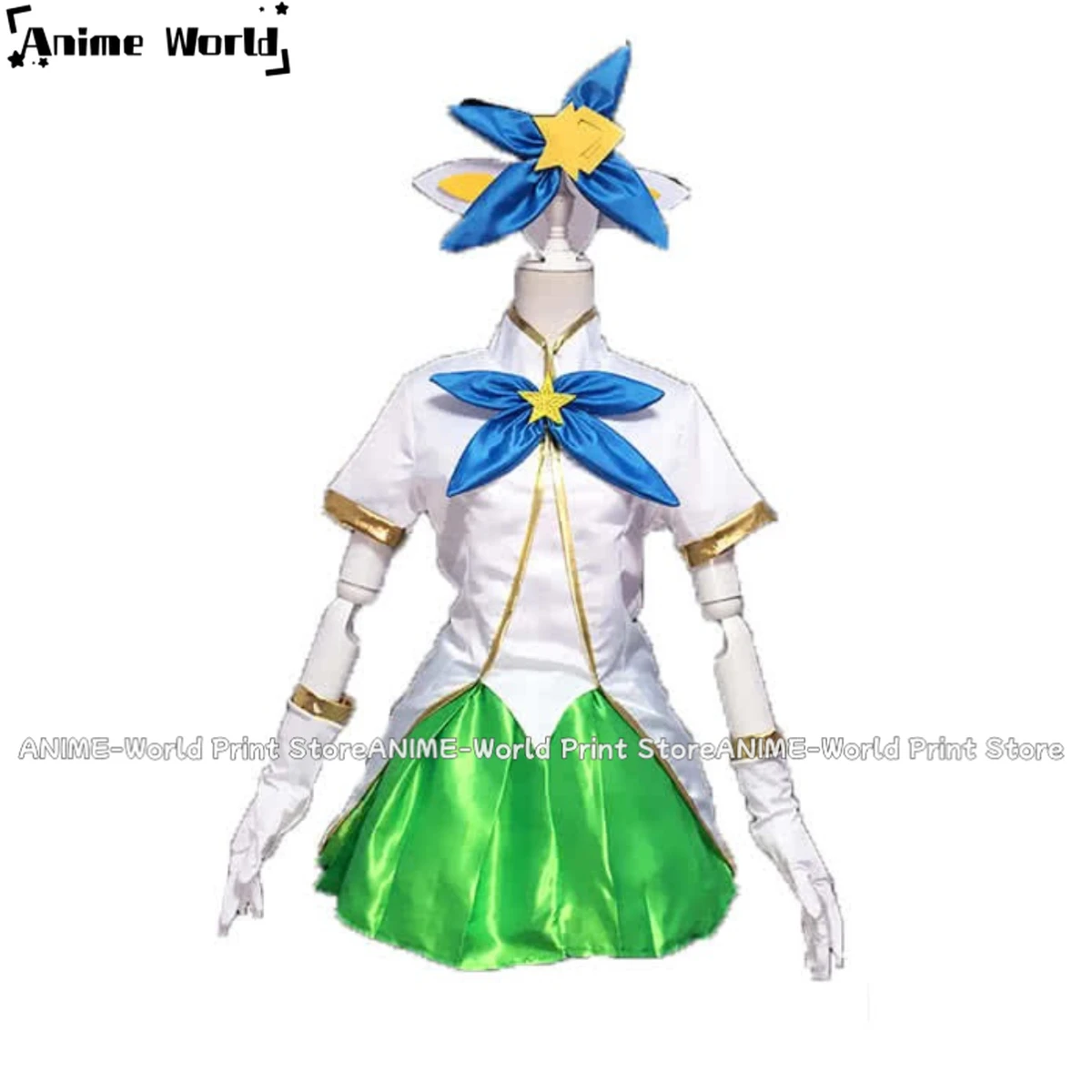 

《Custom Size》Game Lulu Star Guardian Green Dress Cosplay costumes