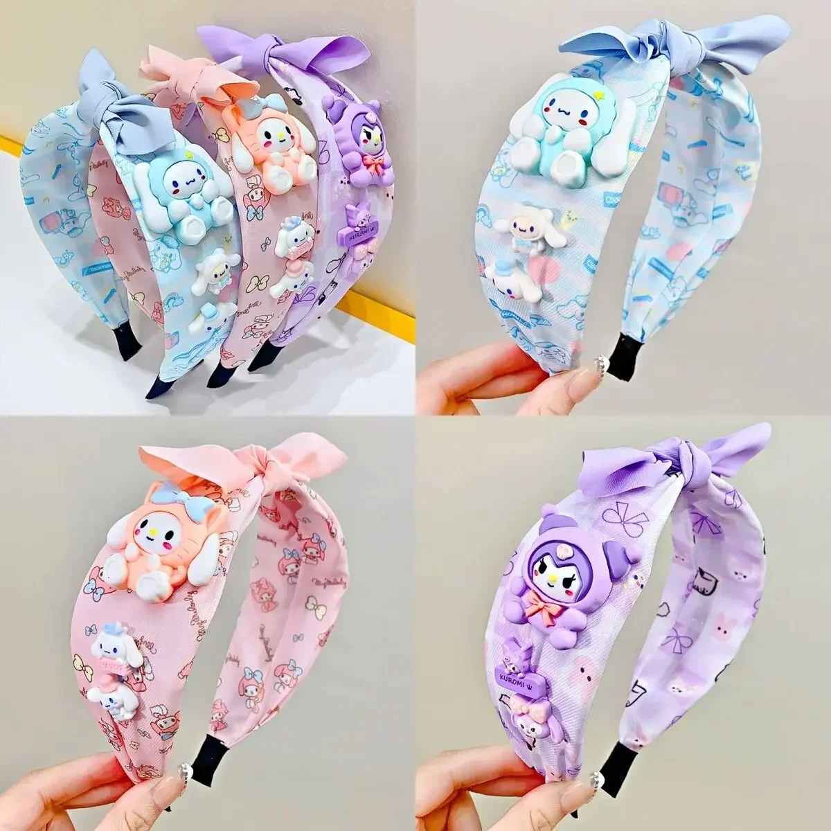 

Cartoon Sanrio Cute Hair Band Cinnamoroll Cute Children's Headband Cartoon Kuromi Wash Face Band Hair Girl Gifts