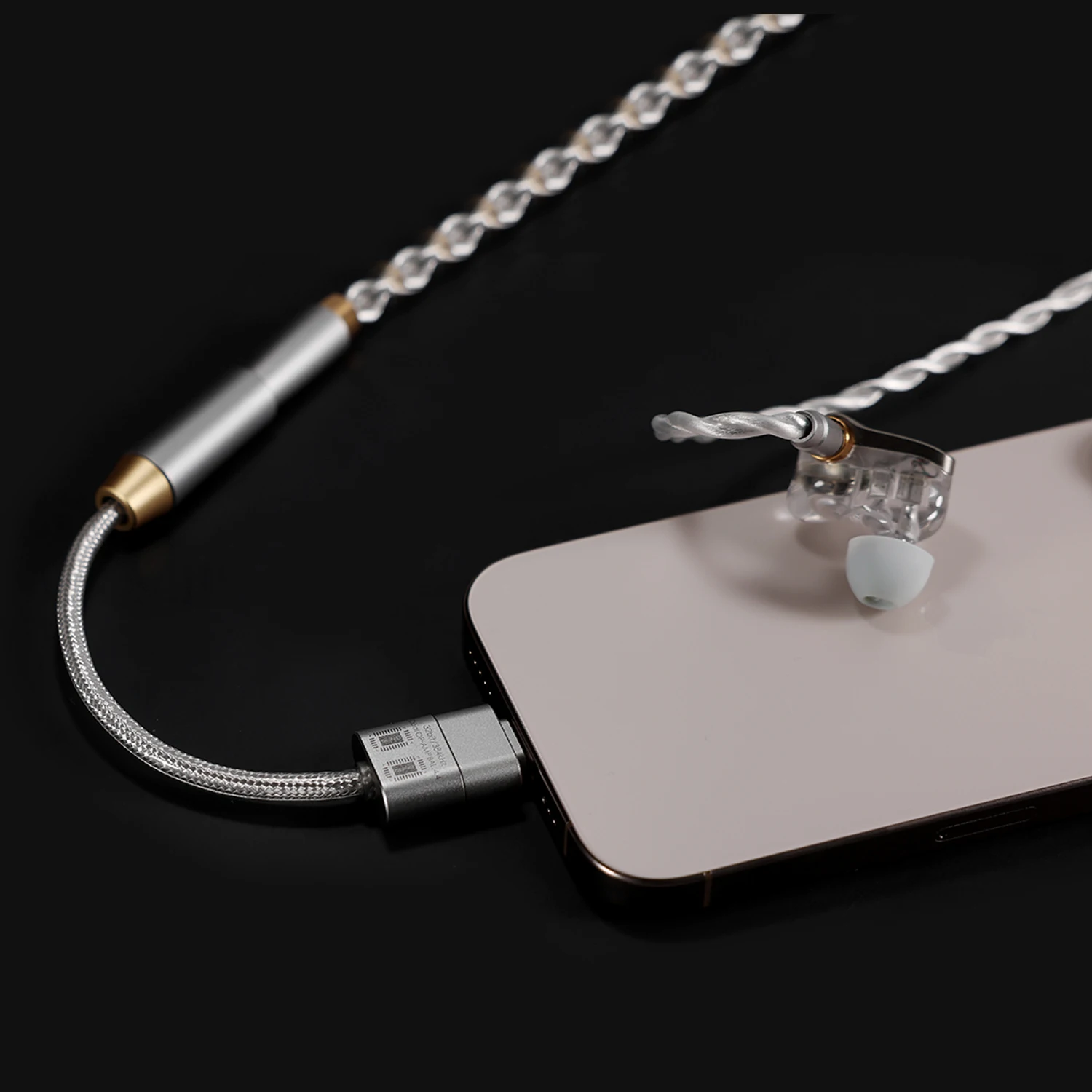 DD ddHiFi TC44CM2 USB-C إلى 4.4 مم كابل صوت DAC عالي الدقة كابل محول فك تشفير عالي الدقة بدون فقدان، حتى PCM 32bit/384 كيلو هرتز