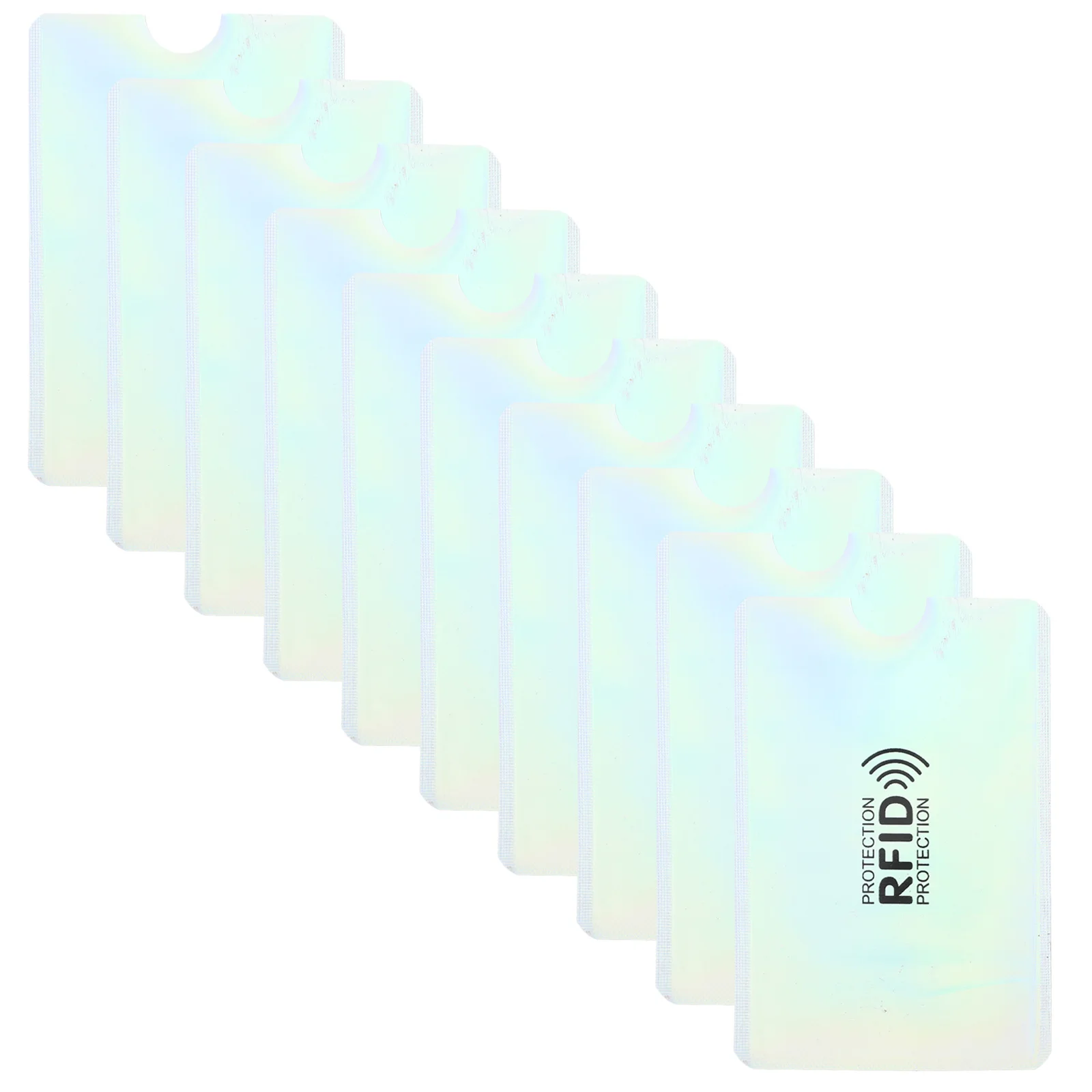 10Pcs Rfid Protective Card Sleeves Id Credit Card Holder Aluminum Foil Pet Pe Lightweight Sleeve