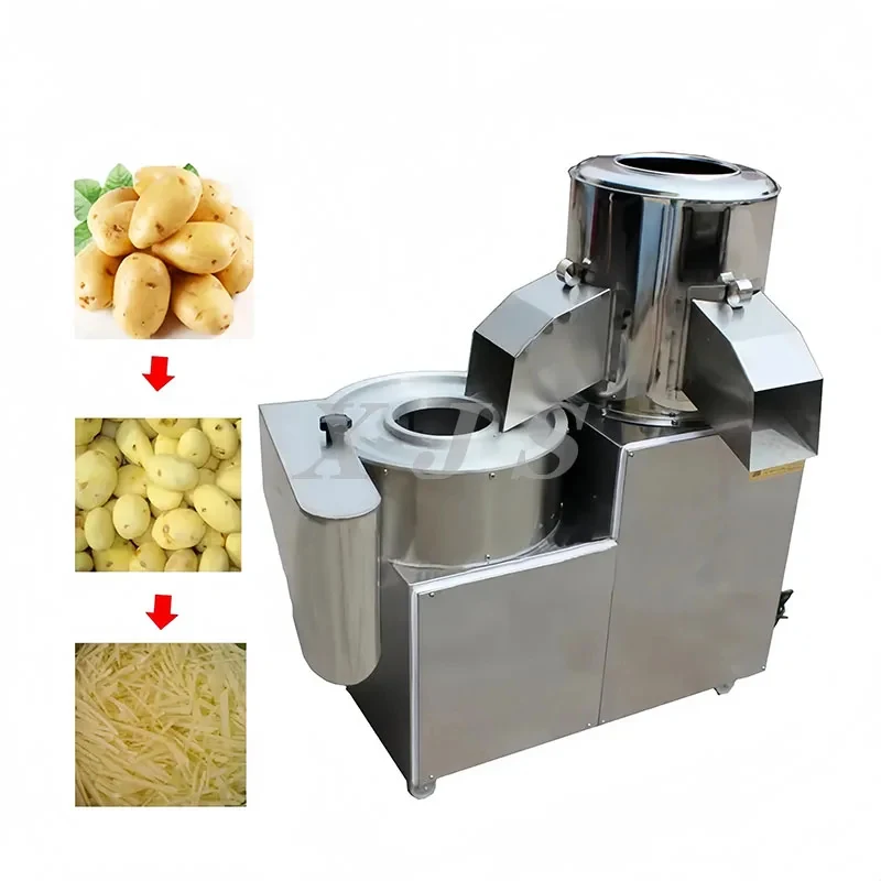 

Chips Potato Peeling Cutting Carrot Washing Peeler And Slicer Machine