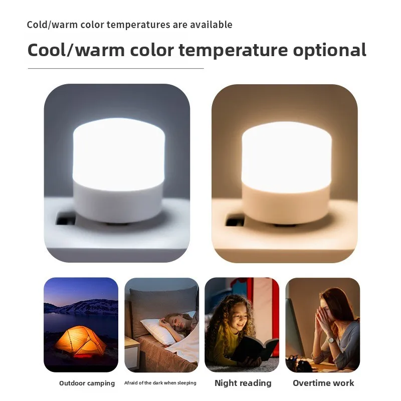 Mini Night Light for the Bedroom – Bedside USB Energy-Saving Night Light, Eye-Friendly, Plug-in USB Night Light