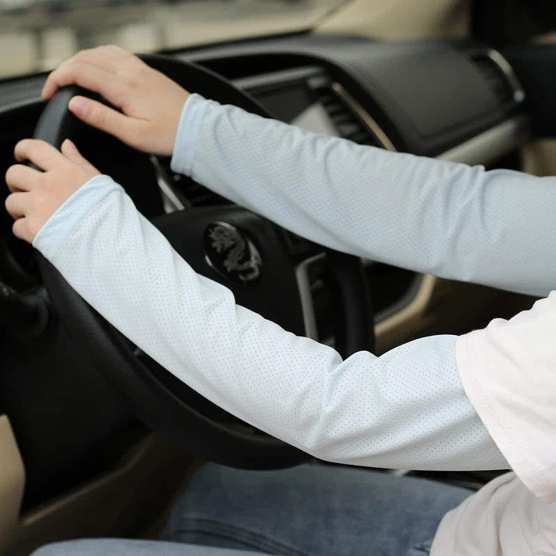 قفازات الكوع للرجال والنساء من الحرير الجليدي ، أكمام الكوع ، فضفاضة ، مظلة القيادة ، رقيقة ، ركوب الدراجات ، إطالة ، الصيف ، الحماية من أشعة الشمس