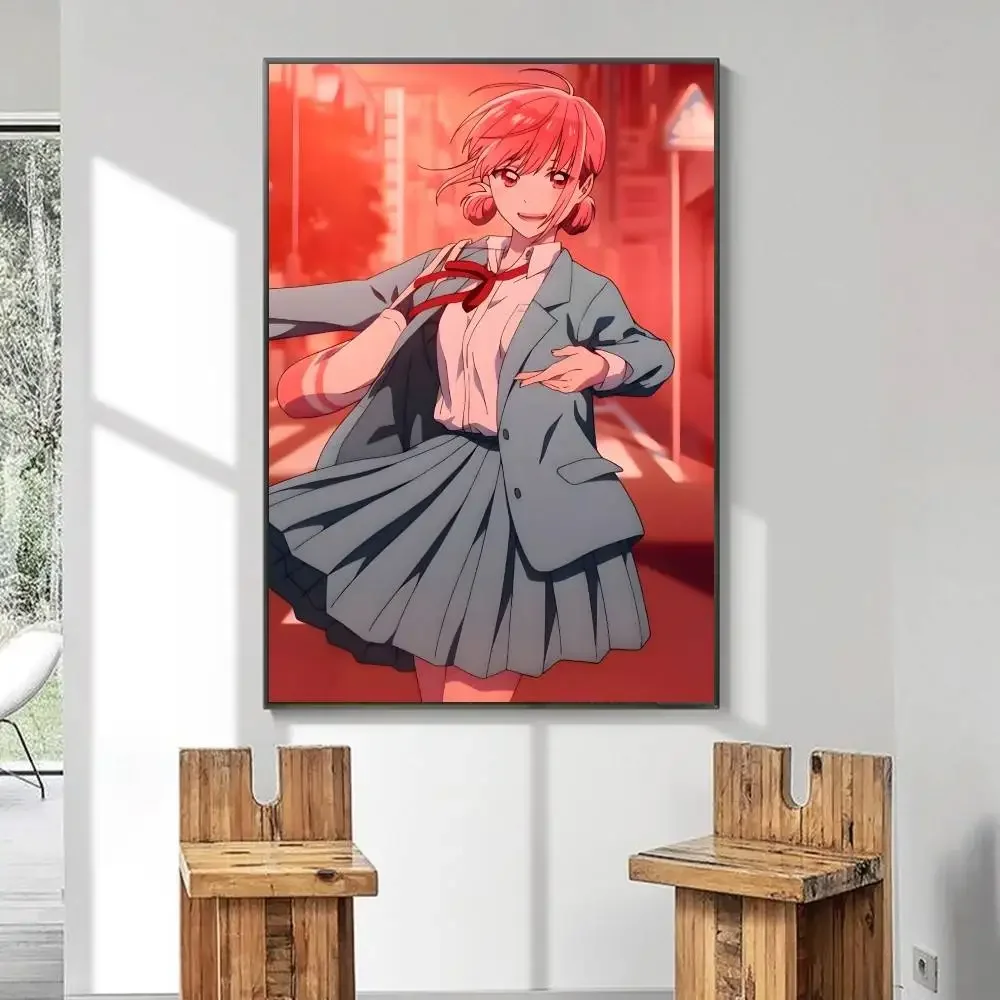 Niebieska Pudełko Anime Plakat Samoprzylepny Wodoodporny Papier Naklejka Dekoracja Ścienna do Kawiarni Baru Pokoju