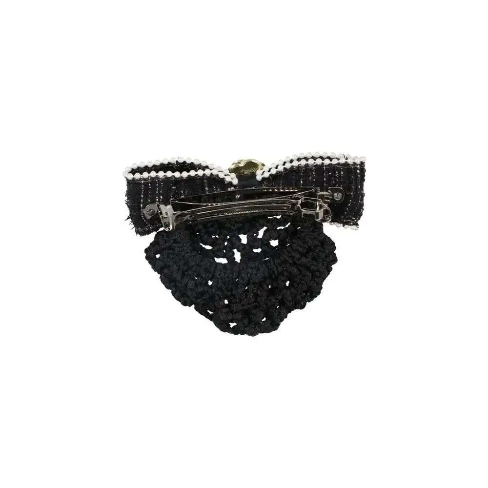 1Pcs Durable Bun Snood Mesh Flower Bowknot Fine/Loose Mesh Professional Crochet Bow Net Hair Clip For Light Attendant Nurses