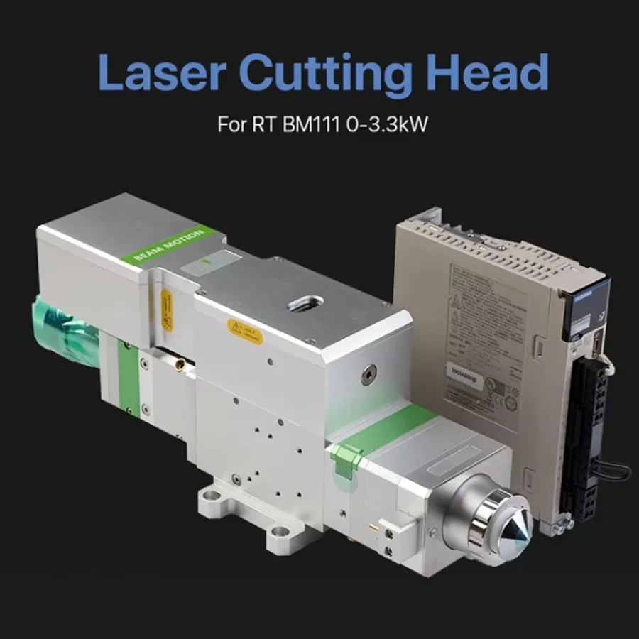 RayTools BM111 3.3kW fiber laser cutting head with automatic focusing, multiple cover mirror laser cutting head, 2D 3D