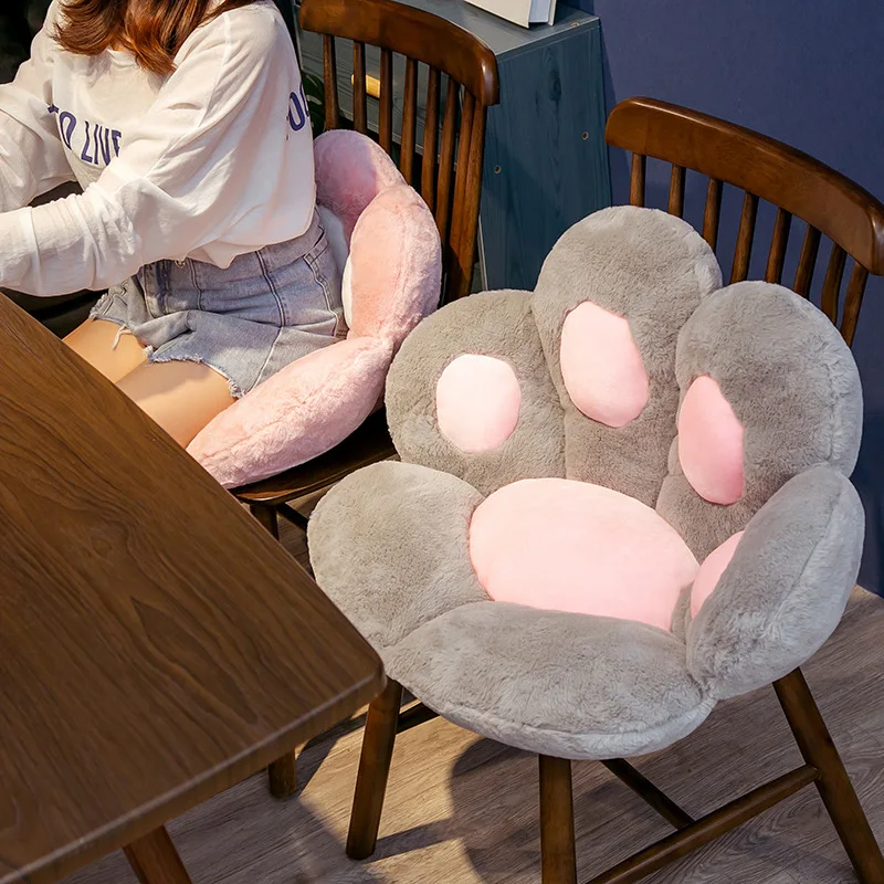 70cm INS Cute Cat Paw Cushion Plush Filling Soft Pillow Heart Shaped Tatami Sofa Cushion Kawaii Birthday Gift Home Decoration view 4