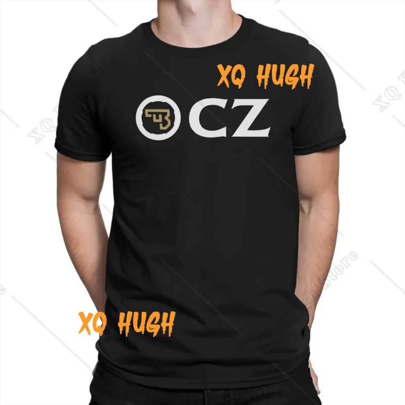 CZ Pistol T Shirts for Men Cotton Novelty T-Shirts Round Collar Smith Cool Wesson Tees Short Sleeve Tops Summer