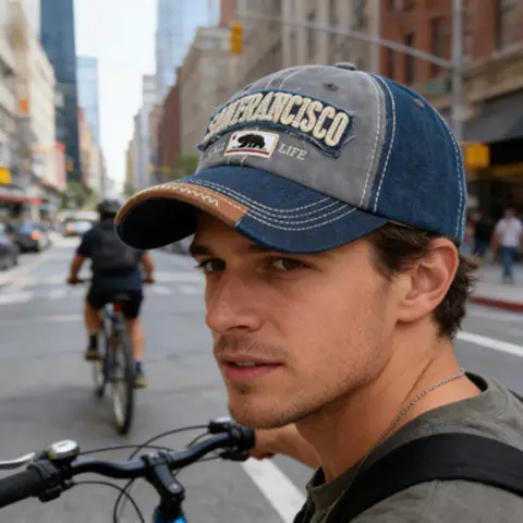 Embroidered American-style Baseball Cap Spring and Autumn Street Trend Big Head Visor Hat