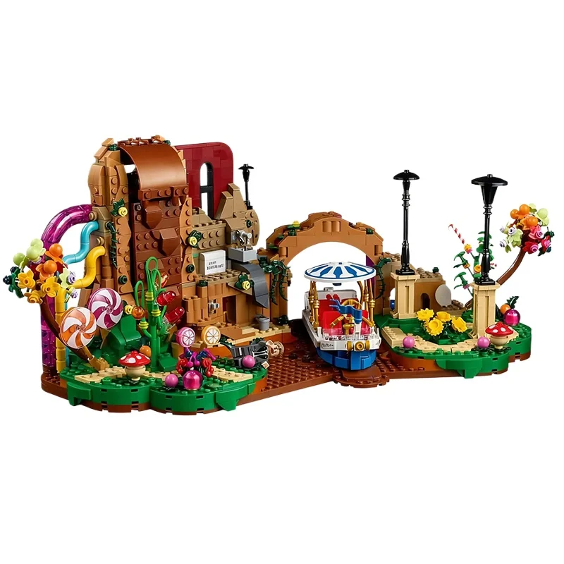 2025 Stuks Chocoladefabriek Street View Model Bouwstenen Huisdecoratie Montage Speelgoed Kinderen Volwassenen Cadeaus Compatibel met 21360