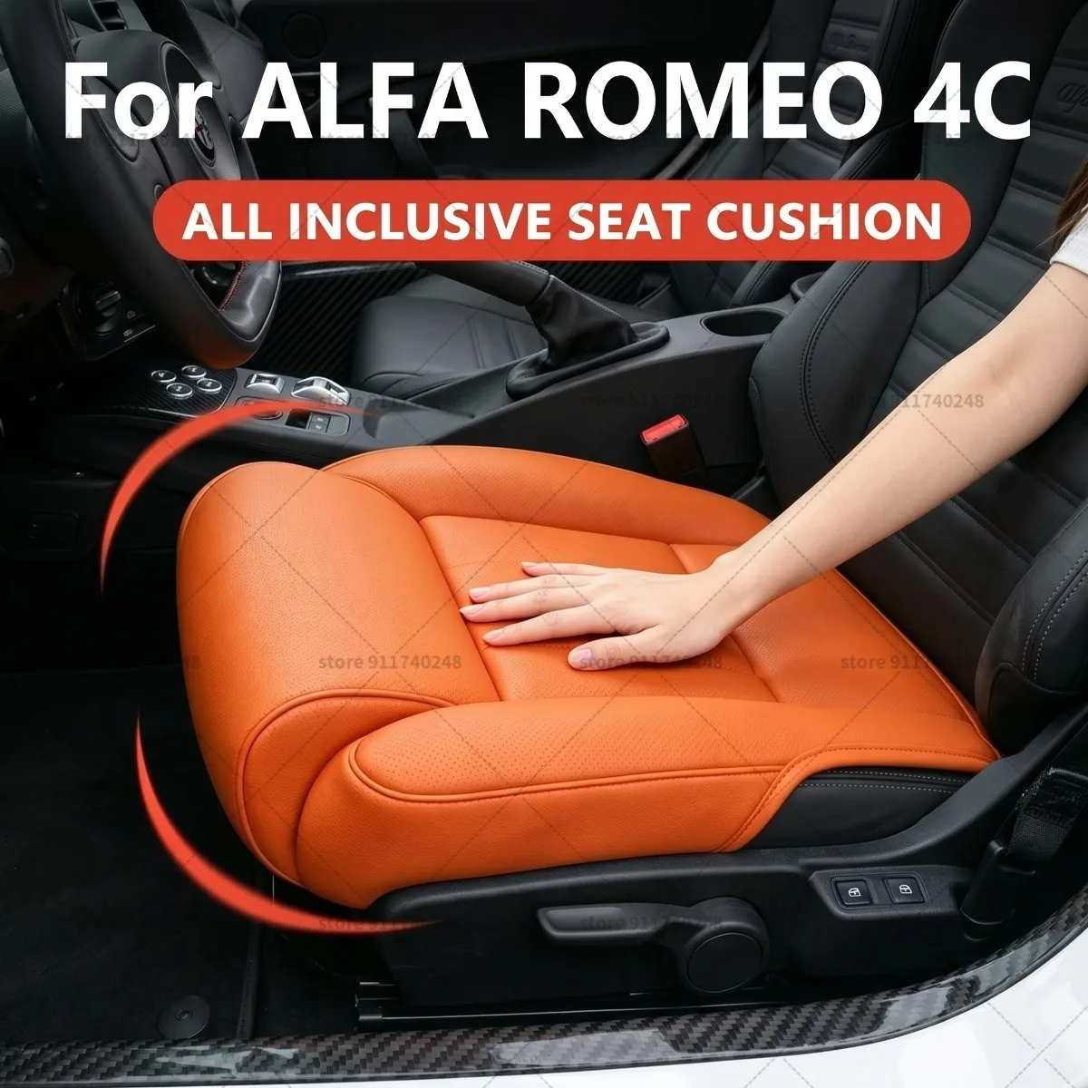 

For Alfa Romeo 4C Seat Leg Support Extension Cushion Thigh Support Pillow Memory Foam Leather Leg Extender Interior Accessories