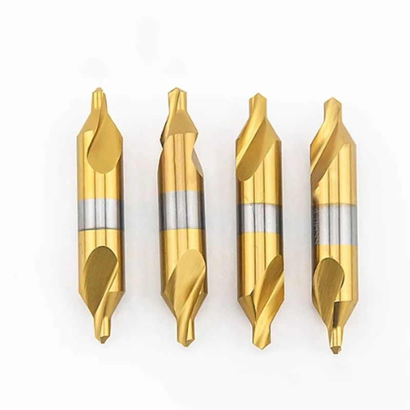 HSS Zentrierbohrer-Set 1,0/1,5/2,0/2,5/3,5/5/6mm Senkerbohrer 60 Grad TiN-beschichtet Kombinierte Zentrierbohrer für Metall – Detail 6