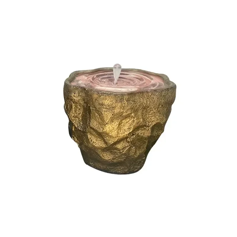 Modern Hand-painted Texture Fiberglass Rock Statue Custom Pattern FRP Sculpture Creative Artificial Stone for Garden