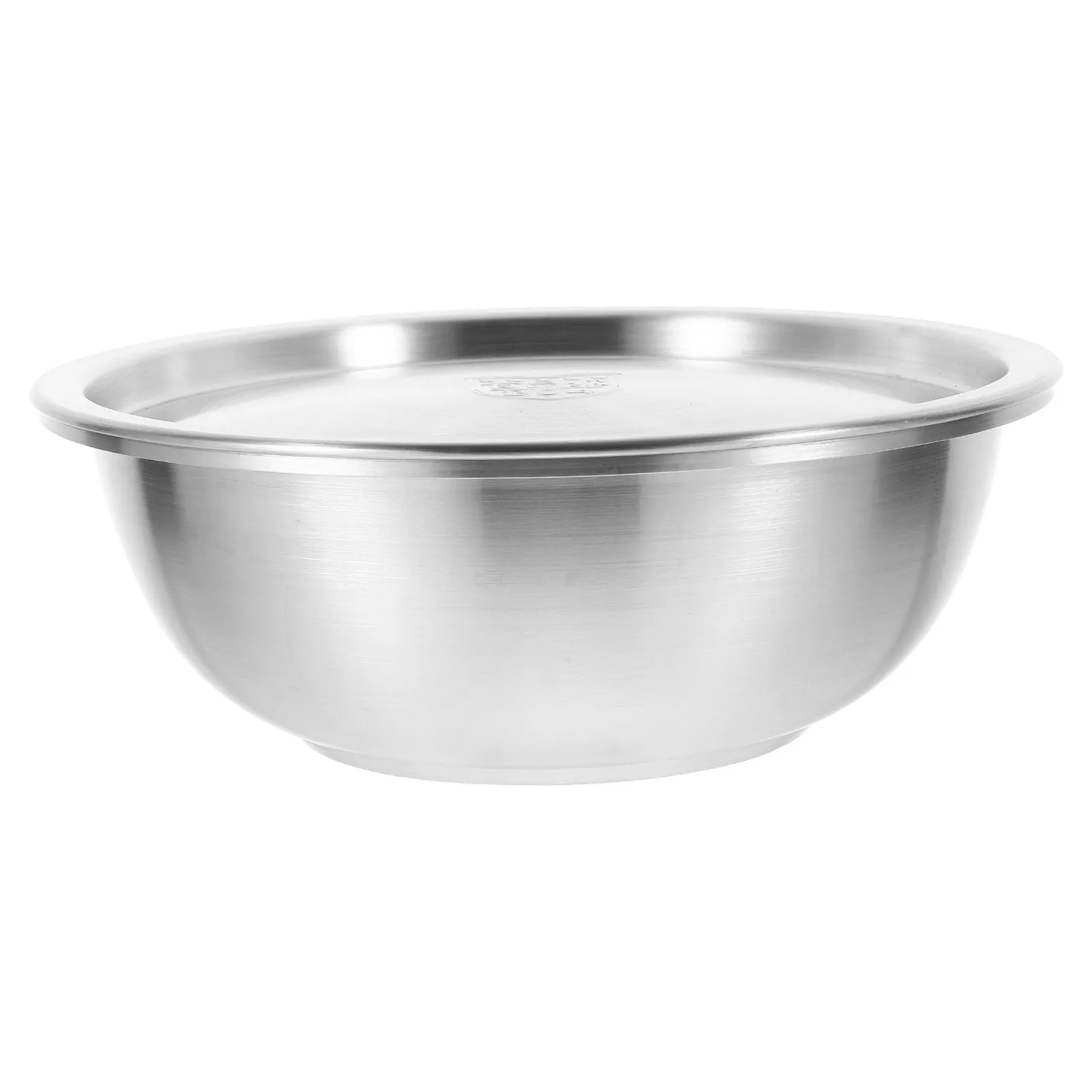Stainless Steel Basin Large Mixing Bowl Thick Anti-Rust Household Vegetable Washing Basin Flat Bottom Kitchen Dough Mixing Bowl