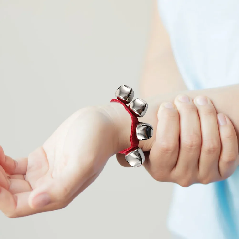 20Pcs Wrist Bells High Quality Metal Cloth Material Safe Comfortable Wearable Dance Party Festival Bell Bracelet Kids Birthday