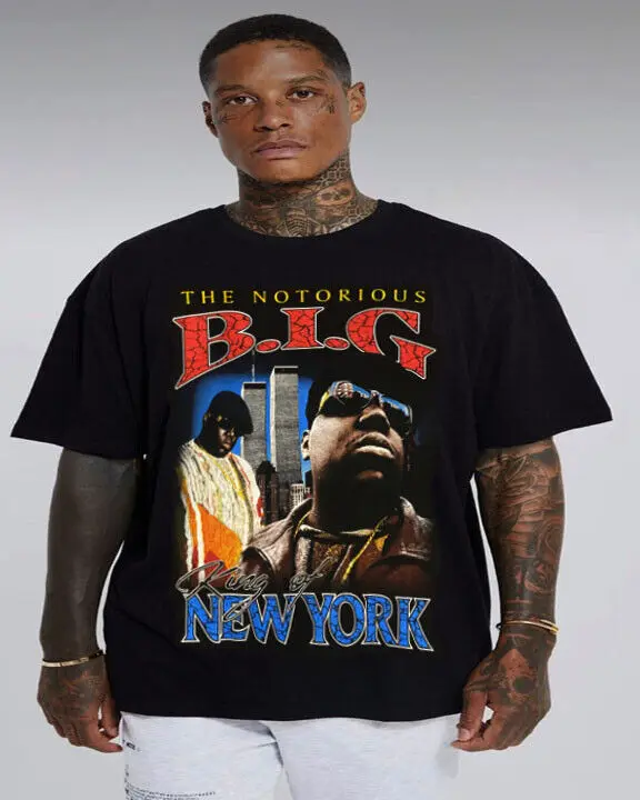 

B.I.G NOTOURIOUS NEW YORK RAP HIPHOP BLACK T SHIRTS MEN'S SIZES